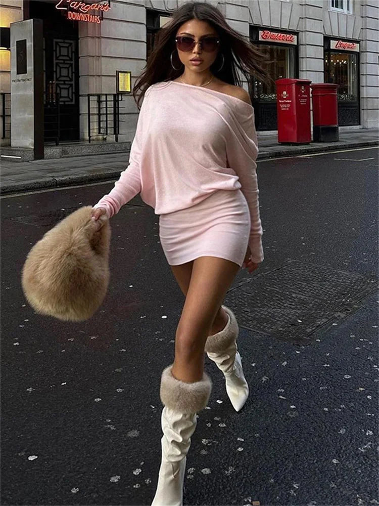 Vestido Sorella con hombros descubiertos – Seducción suave ✨