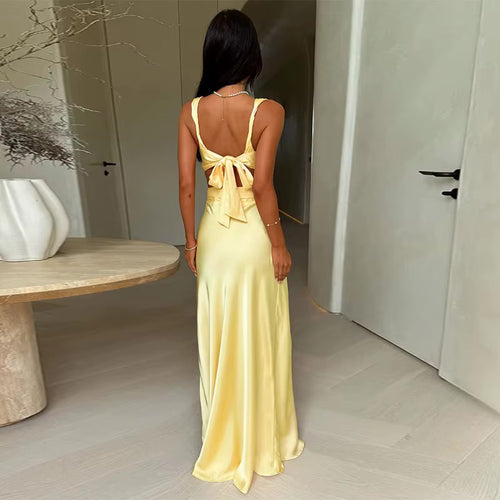 Vestido de satén Maya – Atractivo de medianoche 🌙